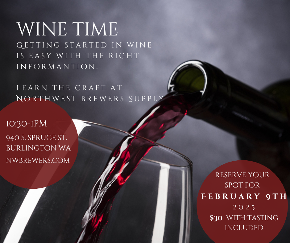 Intro to Winemaking Class notice. 